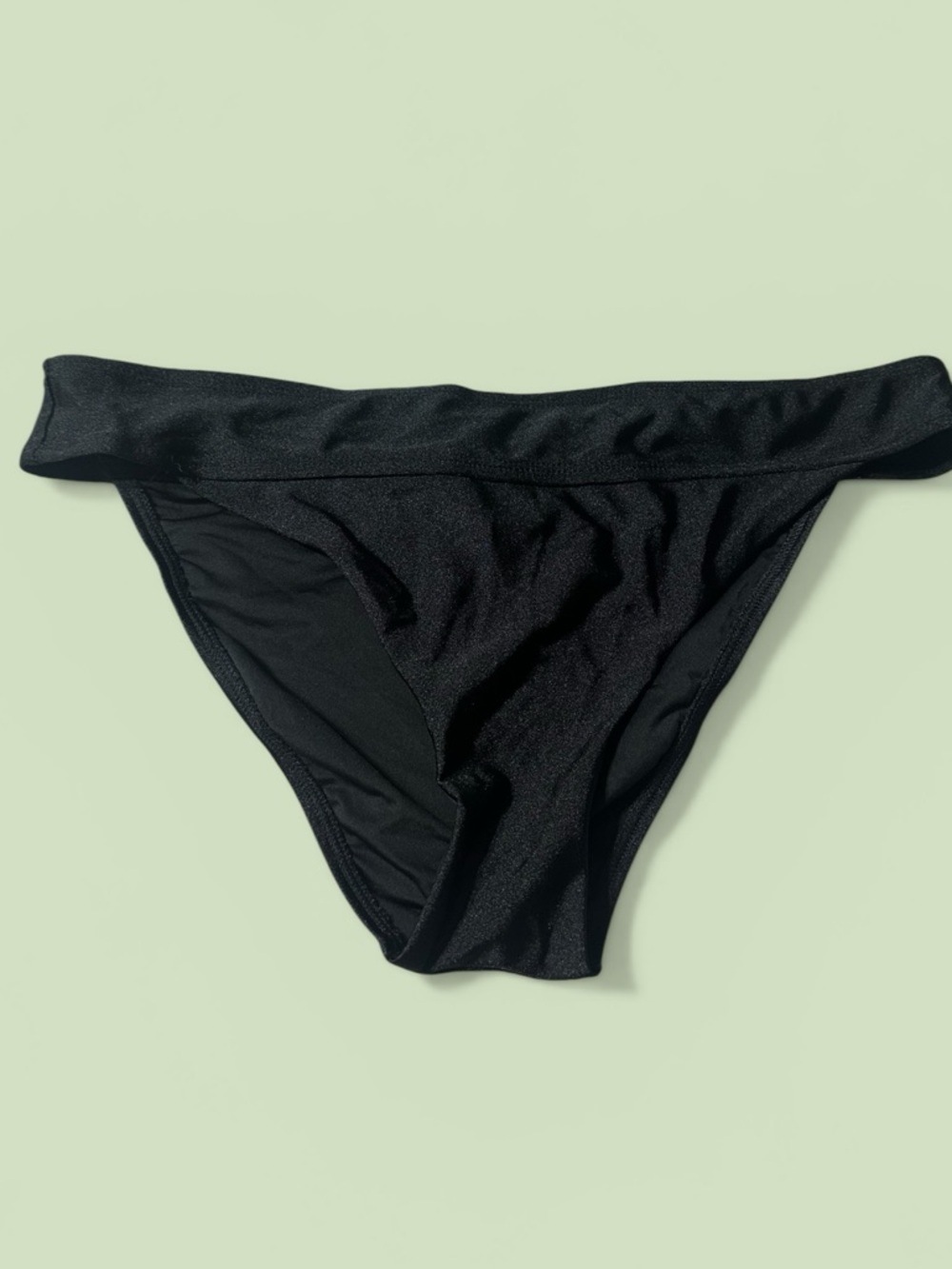 Chelsea & Violet Low Rise Black Bikini Swim Bottom Size Large